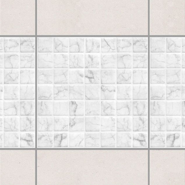 Küche Dekoration Mosaikfliese Mamoroptik Bianco Carrara