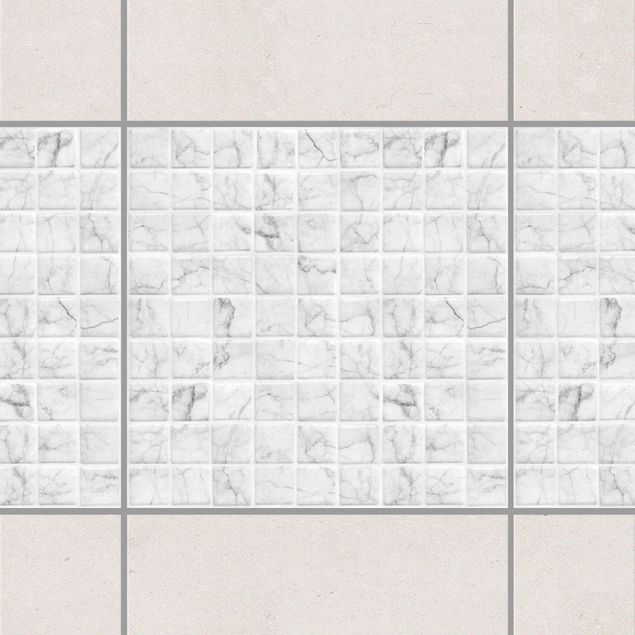 Wanddeko Küche Mosaikfliese Mamoroptik Bianco Carrara