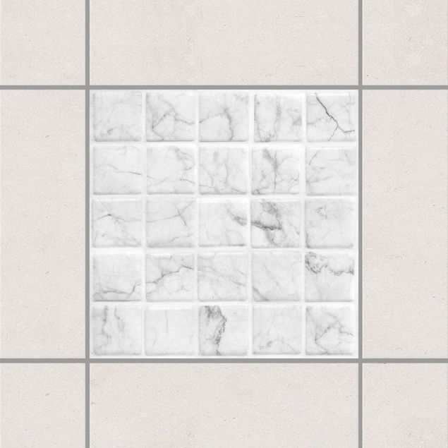 Küchen Deko Mosaikfliese Mamoroptik Bianco Carrara