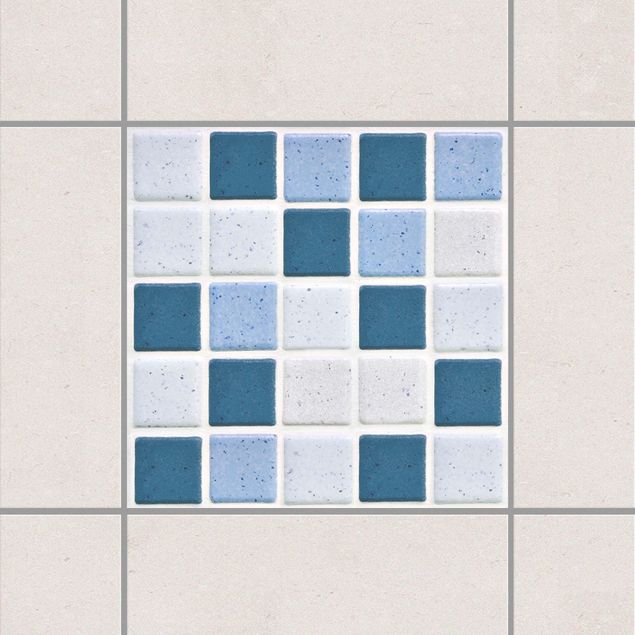 Küche Dekoration Mosaikfliesen Blau Grau