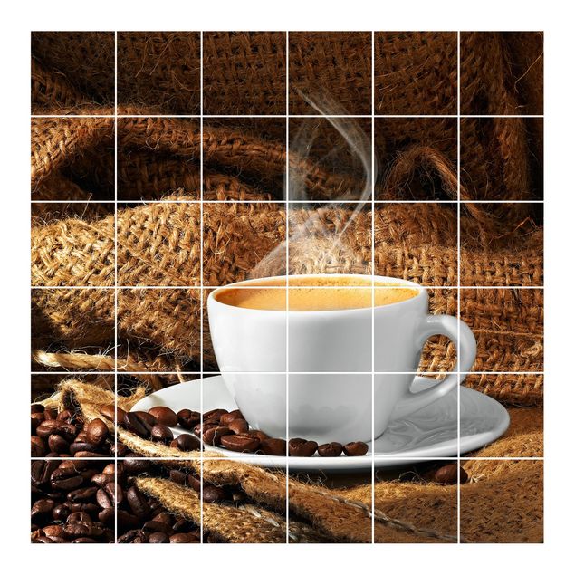 selbstklebende Fliesen Kaffee am Morgen