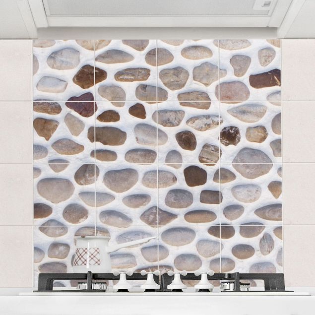 Küche Dekoration Andalusische Steinmauer