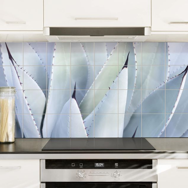 Wanddeko Küche Agavenblätter