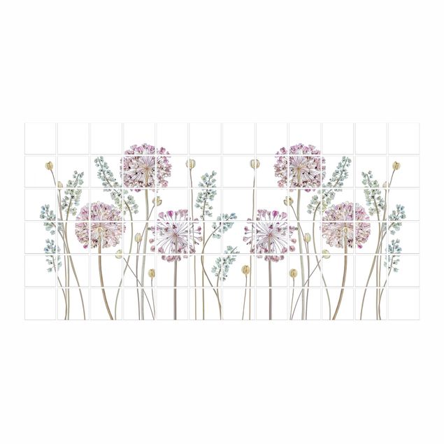 Fliesenaufkleber Allium Illustration