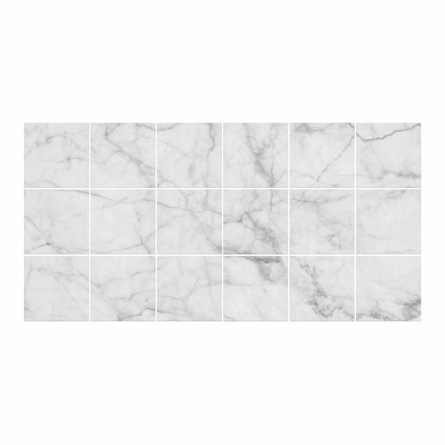 selbstklebende Fliesen Bianco Carrara