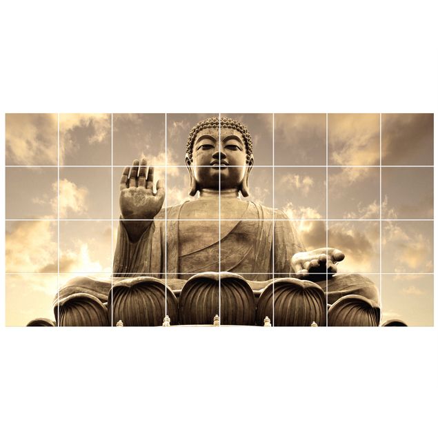 Klebefolien selbstklebend Großer Buddha Sepia