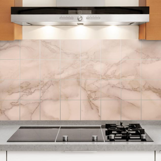 Küche Dekoration Marmoroptik Grau Braun