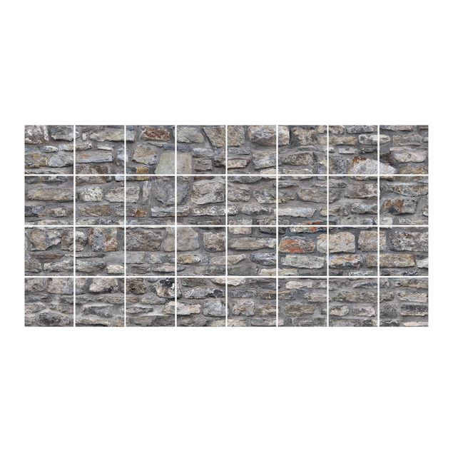 selbstklebende Klebefolie Naturstein Tapete Alte Steinmauer