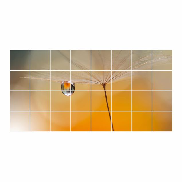 Fliesenbild - Pusteblume in Orange