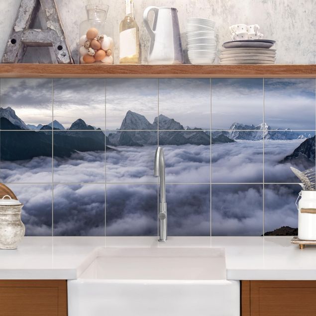 Küche Dekoration Wolkenmeer im Himalaya