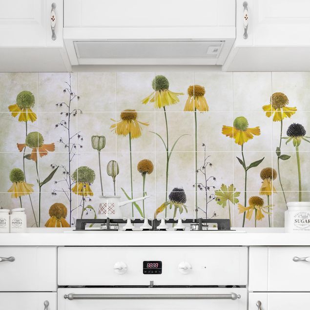 Küchen Deko Zarte Helenium Blüten