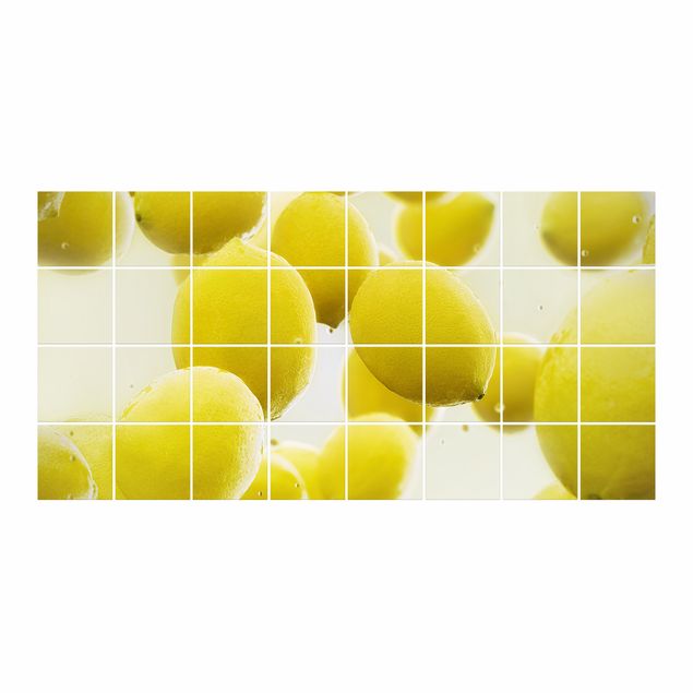 selbstklebende Fliesen Zitronen im Wasser