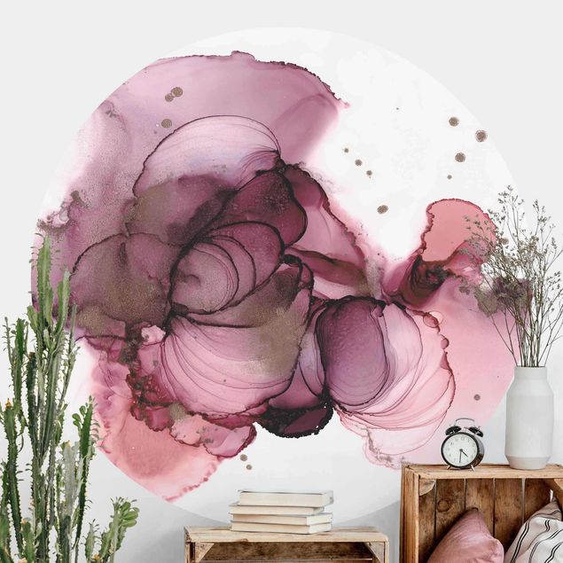 Wanddeko Küche Fließende Reinheit in Violett