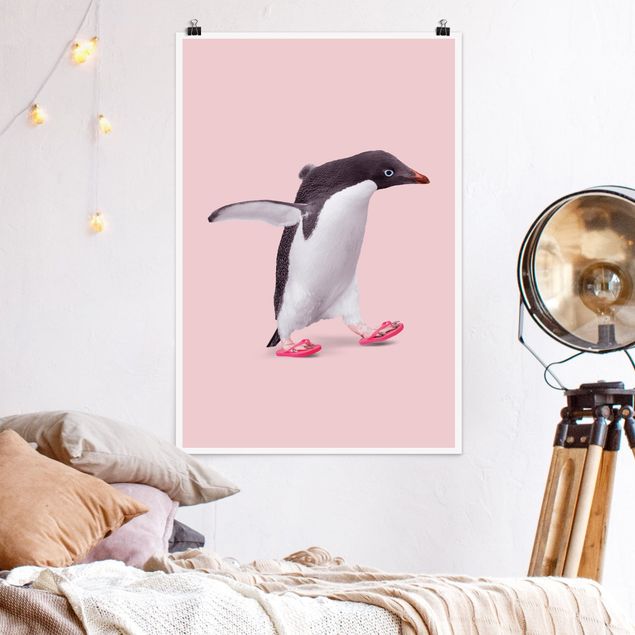 Kunstdrucke Poster Flip-Flop Pinguin