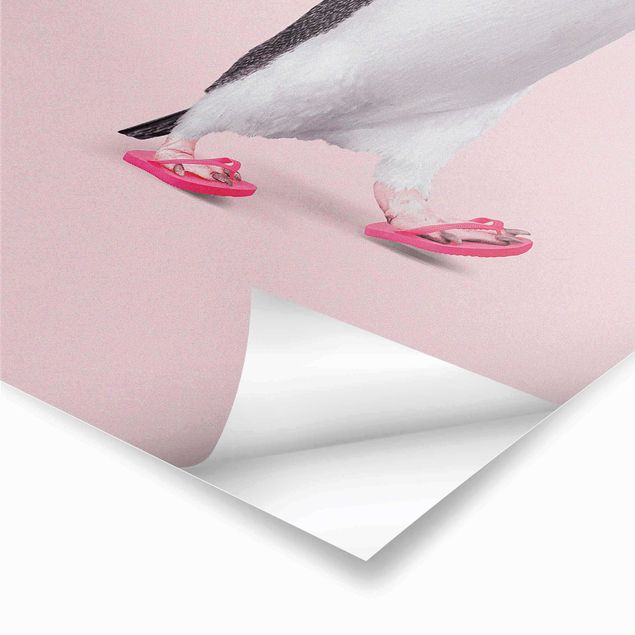 Poster Flip-Flop Pinguin