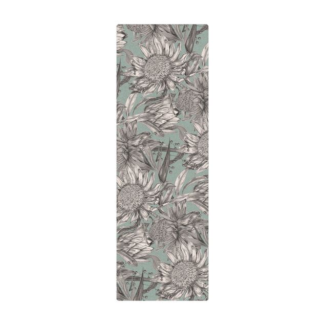 Teppich Esszimmer Florale Eleganz Echinacea