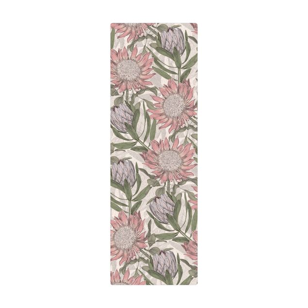Teppich Esszimmer Florale Eleganz Protea