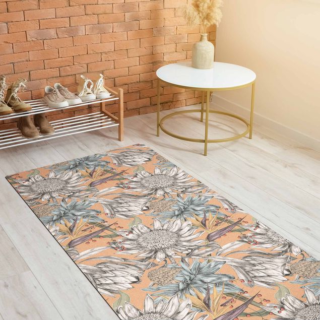 Moderne Teppiche Florale Eleganz Sonnenhut