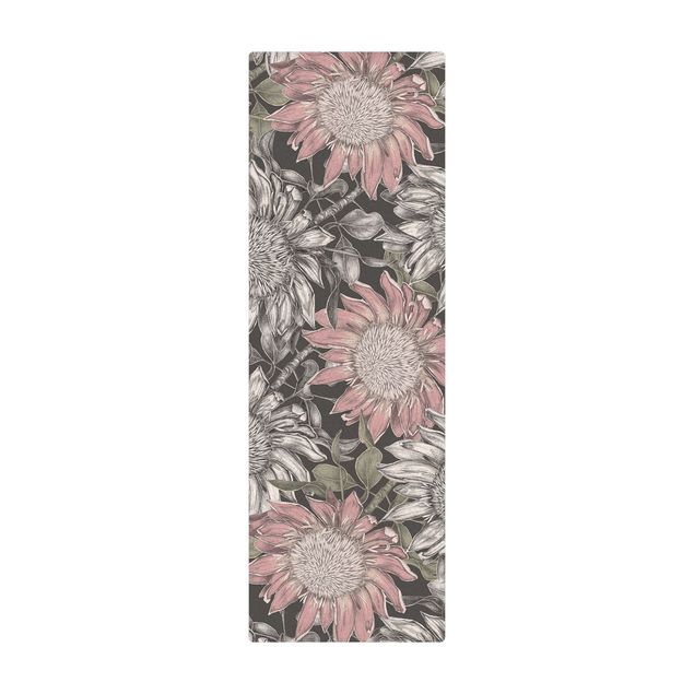 Teppich Esszimmer Florale Eleganz Vintageblüten