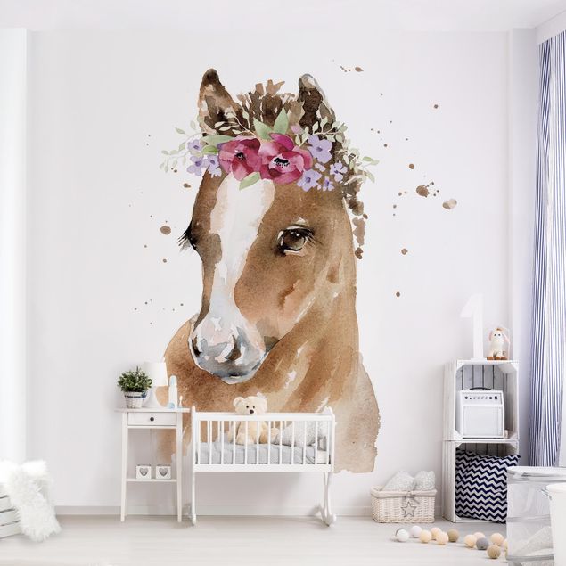 Kinderzimmer Deko Florales Pony