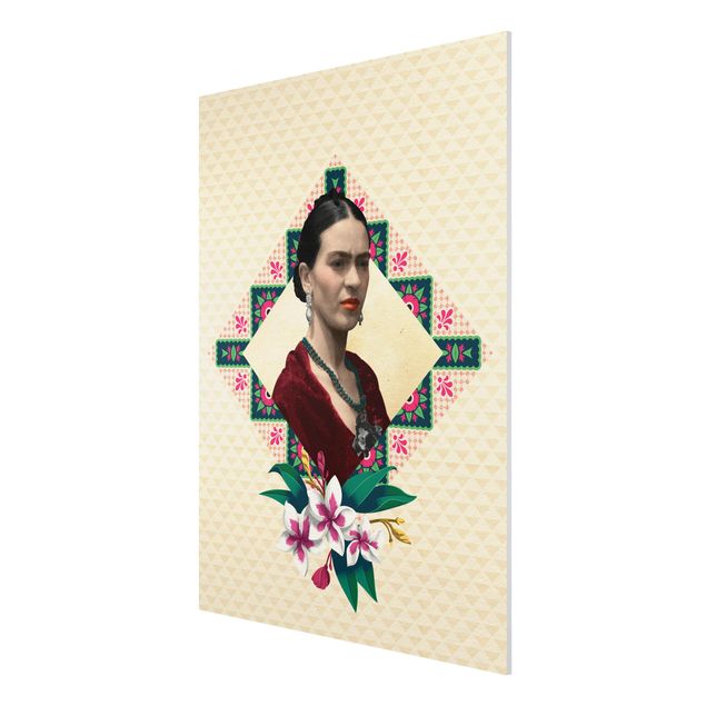 Wandbilder Blumen Frida Kahlo - Blumen und Geometrie