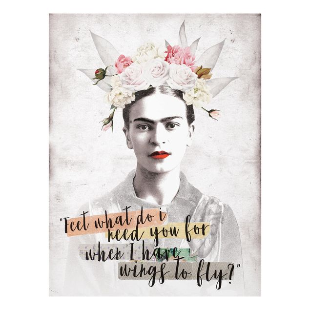Wandbilder Kunstdrucke Frida Kahlo - Quote