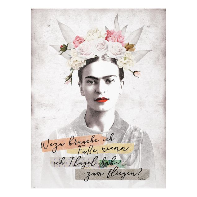 Wandbilder Kunstdrucke Frida Kahlo - Zitat