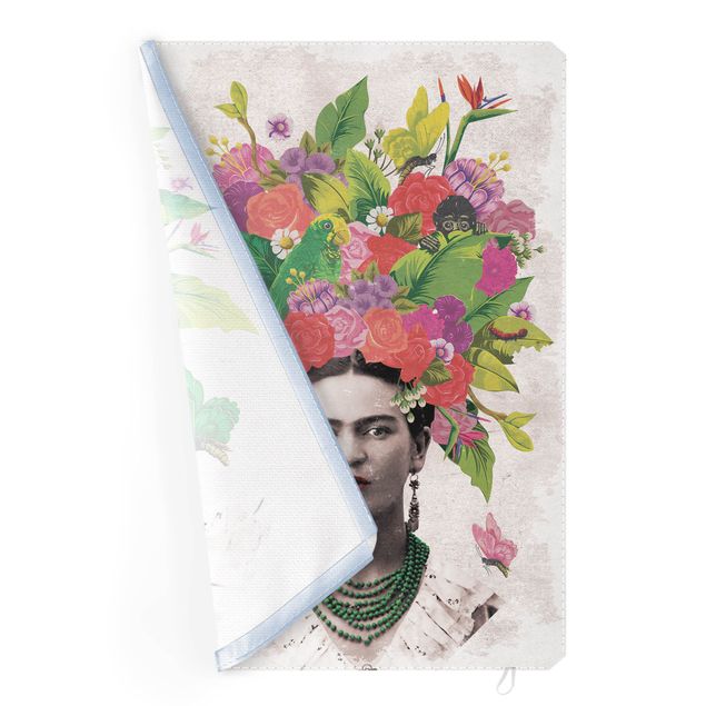 Wandbilder Rot Frida Kahlo - Blumenportrait