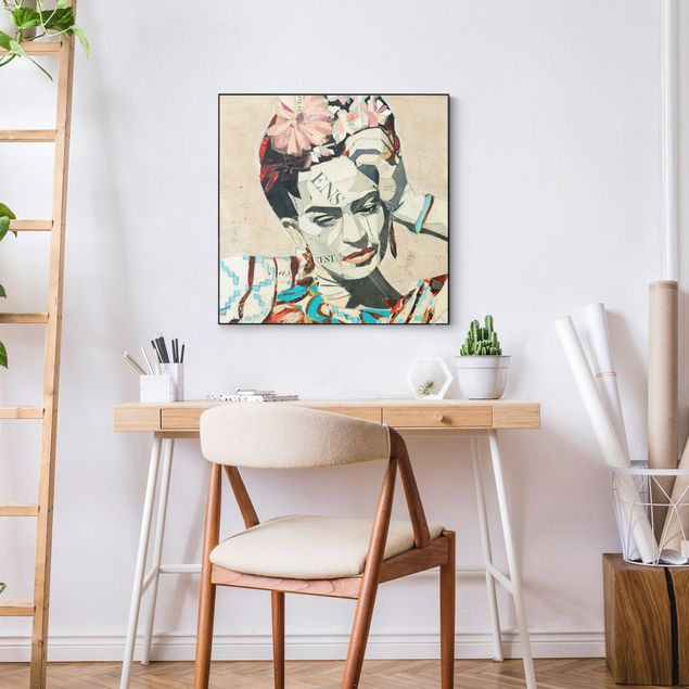 Wandbilder Portrait Frida Kahlo - Collage No.1