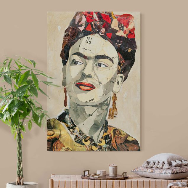 Wandbilder Portrait Frida Kahlo - Collage No.2