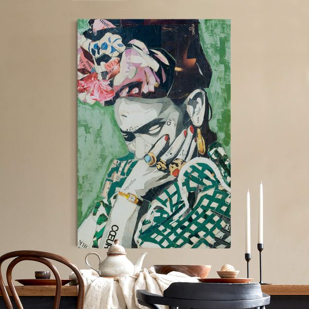 Wandbilder Portrait Frida Kahlo - Collage No.3