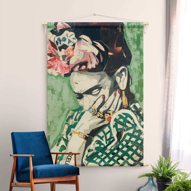 Wandtuch XXL Frida Kahlo - Collage No.3
