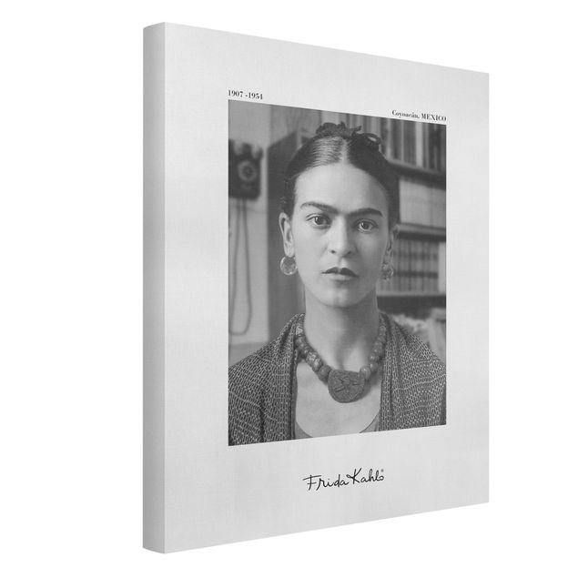 Wandbilder Schwarz-Weiß Frida Kahlo Foto Portrait im Haus