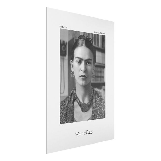 Wandbilder Schwarz-Weiß Frida Kahlo Foto Portrait im Haus