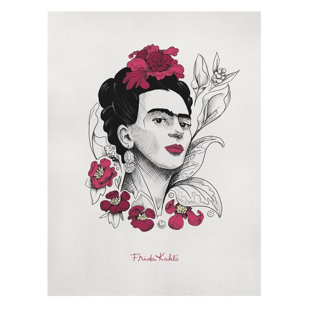 Bilder Frida Kahlo Portrait mit Blüten