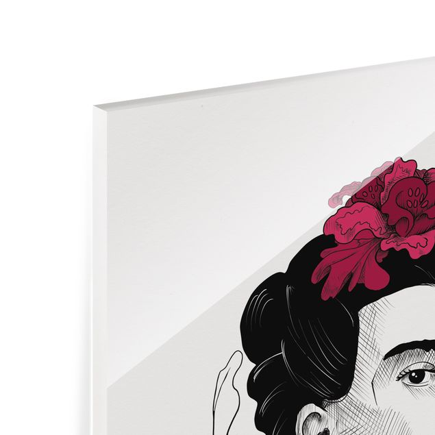 Kunstkopie Frida Kahlo Portrait mit Blüten