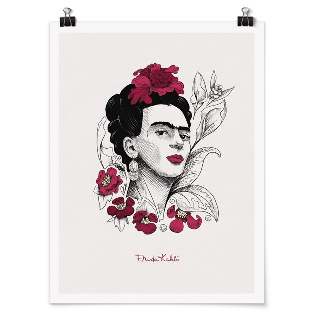 Frida Kahlo Bilder Frida Kahlo Portrait mit Blüten