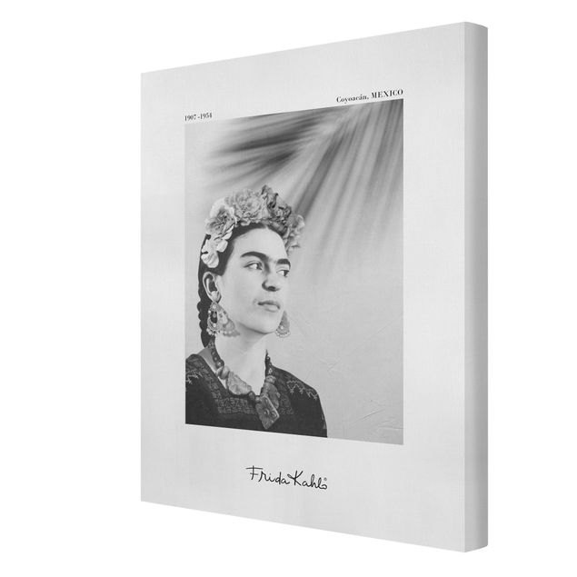 Wandbilder Frida Kahlo Portrait mit Schmuck