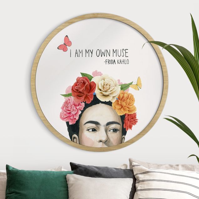 Runde Bilder mit Rahmen Fridas Gedanken - Muse