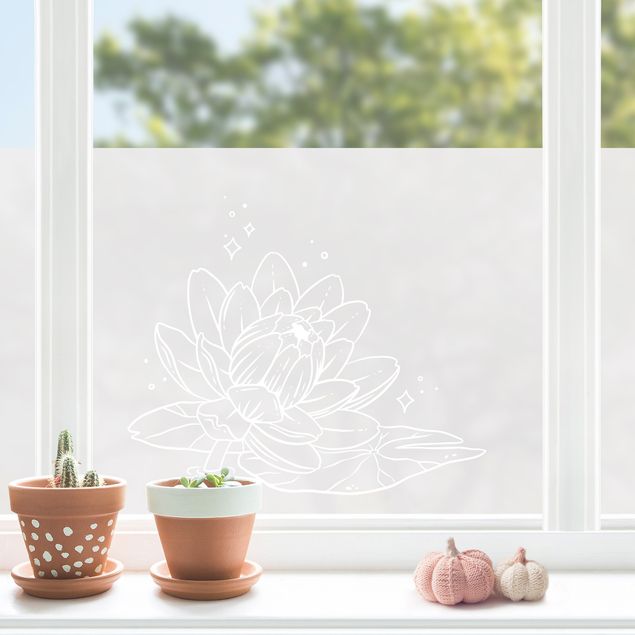 Blumen Fensterbilder Funkelnde Seerose