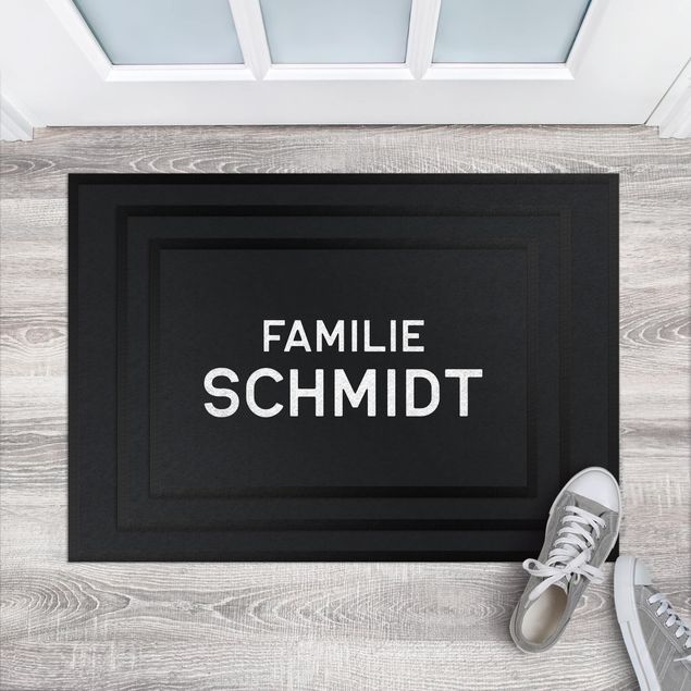 Fußmatte mit Spruch Familienname Wunschtext