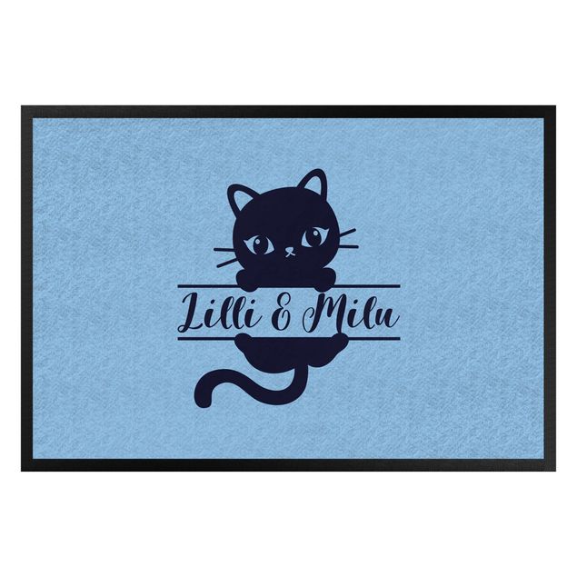 Fußmatte lustig Katze mit Wunschtext