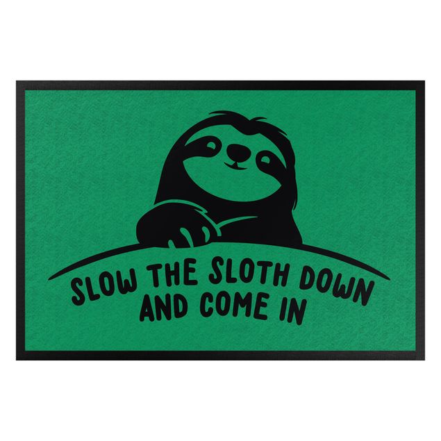 Fußmatte lustig Slow the sloth down