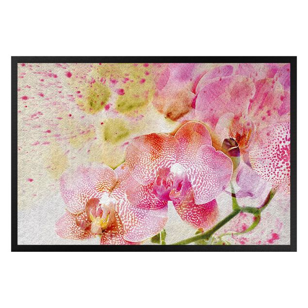 Teppich modern Watercolor Orchids