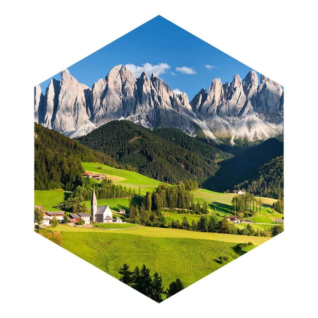 Fototapeten Blau Geislerspitzen in Südtirol