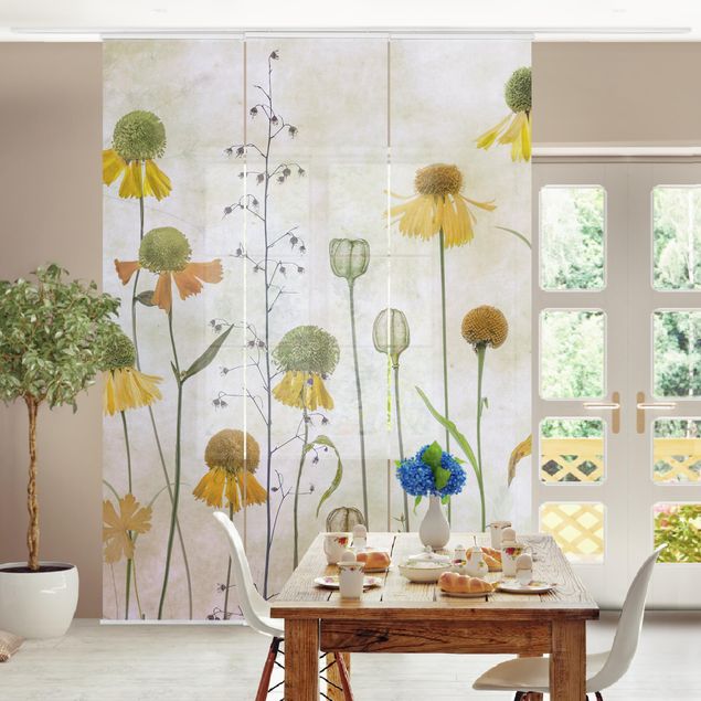 Wanddeko Küche Zarte Helenium Blüten