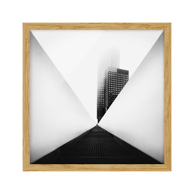 Wandbilder Industrial Geometrische Architekturstudie Schwarz-Weiß