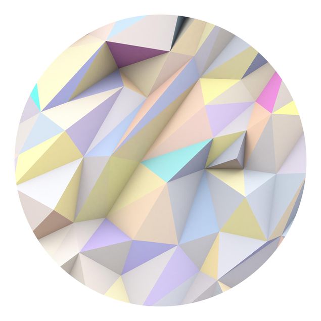 Muster Tapete Geometrische Pastell Dreiecke in 3D