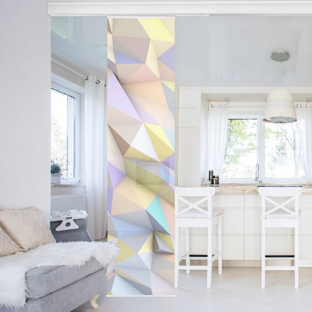 Küche Dekoration Geometrische Pastell Dreiecke in 3D