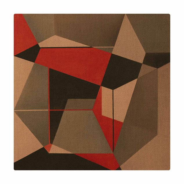 Kork-Teppich - Geometrischer Fuchs - Quadrat 1:1